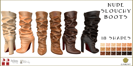 Second Life Marketplace - BM Nude Slouchy Boots